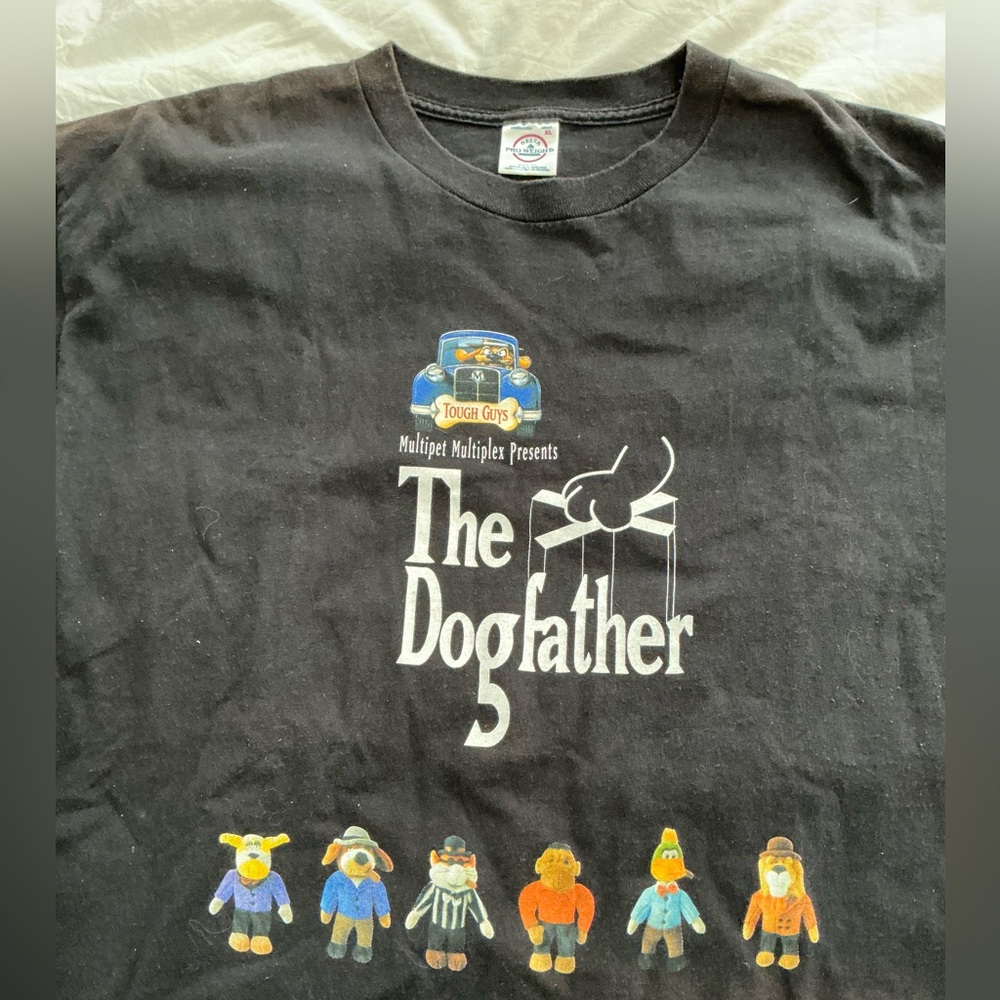 Vintage The Dogfather Black T-Shirt